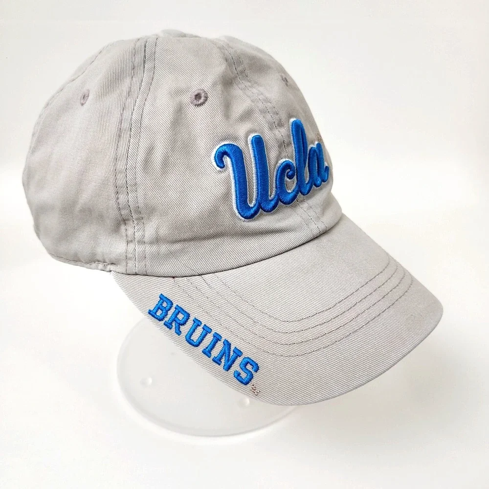 UCLA Bruins Tan Canvas Russell‎ Baseball Cap Blue Embroidered Logo Unisex  Hat